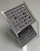 Two tier display case for trays